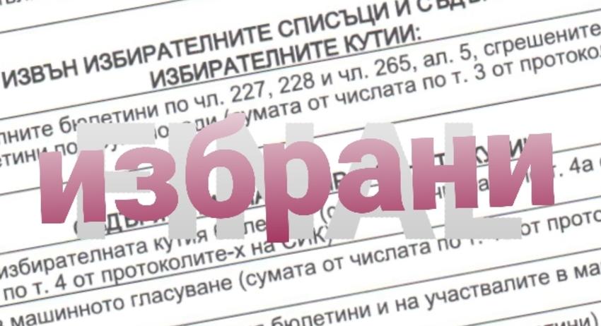 Мандатите в Търговище според ЦИК: ДПС - 2, ГЕРБ -1, БСП - 1  