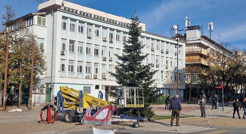 Коледната елха в Търговище грейва на Никулден